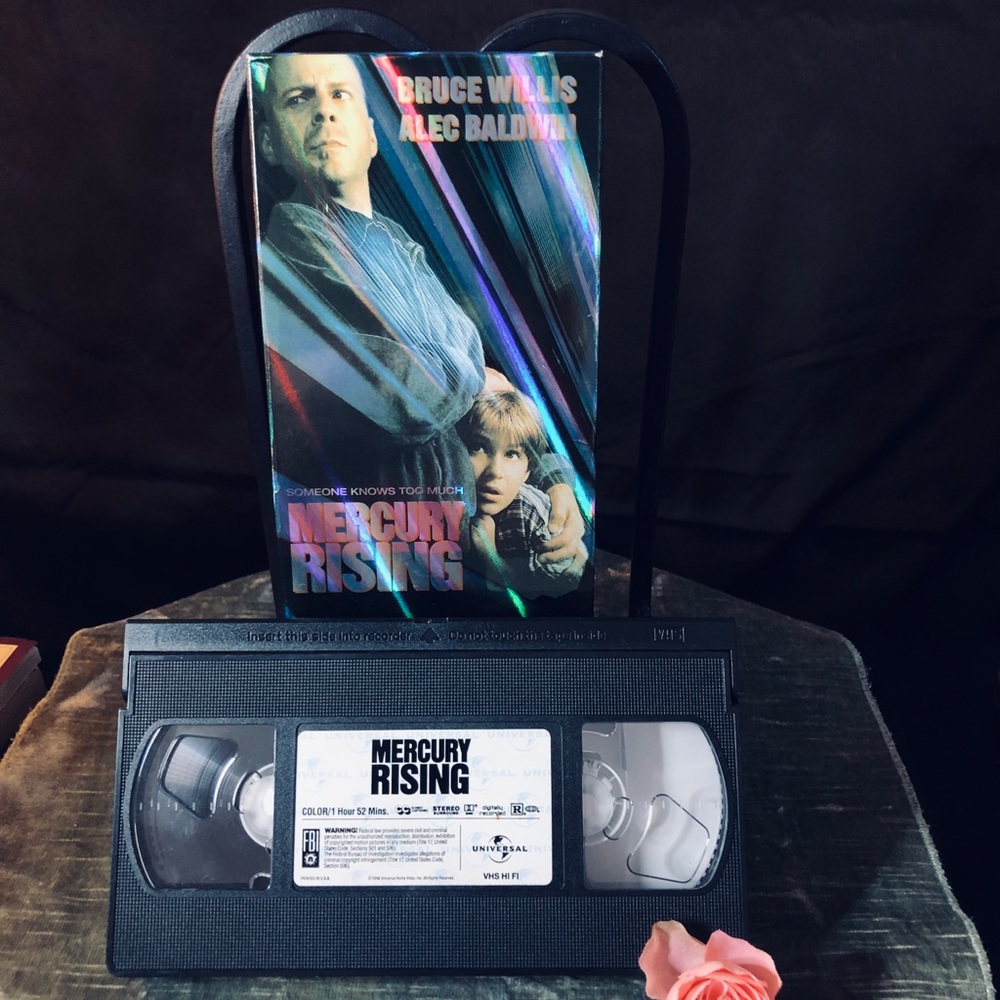 Mercury Rising VHS Tape with Holographic Case